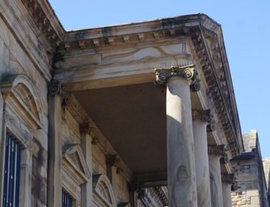 The 18th century Customs House now the Lancaster Maritime Museum - view of the portico