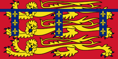 The Duchy of Lancaster flag, featuring crowned lions and fleurs-de-lis, a proud emblem of Lancaster’s history